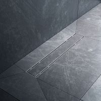 Душевой лоток AM.PM PrimeFlow 50 с решеткой Хром матовый / под плитку Tile арт-W02SC-U11-050-04SB — фото 12, Душевые лотки