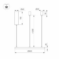 Подвесной светильник Arlight Congo Черный арт-046248 — фото 3, Подвесные светильники