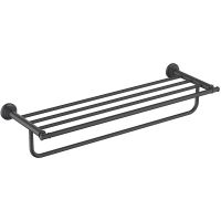 Полка для полотенец Aquatek Классик Черная матовая арт-AQ4515MB — фото 1, Полки для полотенец