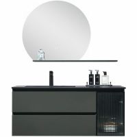 Тумба с раковиной Orans BC-2055-1000L 100 подвесная Темно-серая арт-2055100L — фото 3, Тумбы с раковиной