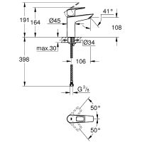 Смеситель для раковины Grohe BauLoop Хром арт-23917001 — фото 5, Смесители для раковины