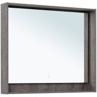 Зеркало Aquanet Милан 100 с подсветкой Дуб рошелье с сенсорным выключателем арт-336396 — фото 1, Зеркала в ванную комнату