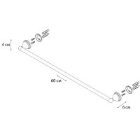 Полотенцедержатель Grampus Laguna Хром арт-GR-7801 — фото 2, Полотенцедержатели