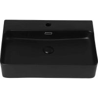 Раковина Abber Rechteck 61 Черная матовая арт-AC2201MB — фото 2, Раковины накладные