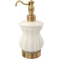 Дозатор для жидкого мыла Migliore Olivia Бронза Белый арт-17421 — фото 1, Дозаторы