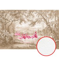 Фреска Ortograf Paradise 32237 Фактура бархат FX Флизелин (3,6*2,4) Бежевый/Розовый, Деревья/Птицы арт-32237 (бархат FX) — фото 1, Фрески
