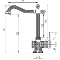 Смеситель для кухни ZorG Antic Бронза арт-A 423 K-BR — фото 2, Смесители для кухни