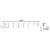 Вешалка для полотенец Frap Хром арт-F205-6 — фото 6, Крючки для полотенец