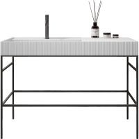 Консоль с раковиной Abber Stein 120 Черная арт-AS2647 — фото 1, Консоли для раковины