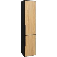 Шкаф пенал Runo Мальта 35 R подвесной Дуб Черный арт-00-00001095 — фото 1, Пеналы для ванной комнаты