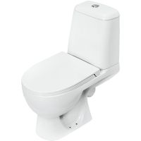 Унитаз-компакт Sanita Luxe Max SL DM с бачком и сиденьем Микролифт арт-WC.CC/Max/2-DM/WHT.G/S1 — фото 1, Напольные унитазы