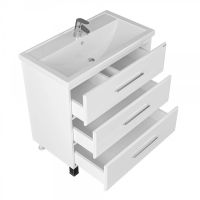 Товар: Тумба под раковину СанТа Омега 80 Белая арт-207006 - фото 2 Тумба под раковину СанТа Омега 80 Белая арт-207006 — фото 2, Тумбы под раковину