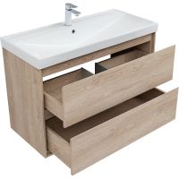 Товар: Тумба под раковину Aquanet Милан 100 подвесная Дуб светлый арт-336385 - фото 6 Тумба под раковину Aquanet Милан 100 подвесная Дуб светлый арт-336385 — фото 6, Тумбы под раковину