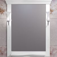 Зеркало Opadiris Риспекто 80 Белое матовое с выключателем арт-00-00007060 — фото 1, Зеркала в ванную комнату