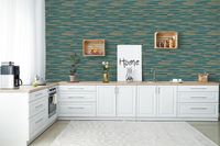 Обои Grandeco Elementum Винил на флизелине (0,53*10,05) Зеленый/Золото, Полоса/Рогожка арт-EE 1108 — фото 3, Обои для стен