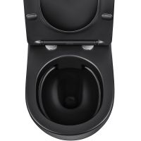 Унитаз Vincea Globo подвесной Черный матовый с сиденьем Микролифт арт-VT1-14MB — фото 6, Подвесные унитазы