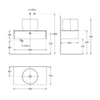 Тумба под раковину Kerama Marazzi Magica 90 MA.90.1\MGR.M подвесная Утренний серый матовый арт-MA.90.1\MGR.M — фото 8, Тумбы под раковину