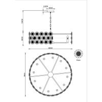 Люстра Divinare Amalthea Прозрачная Латунь арт-7202/17 LM-12 — фото 4, Люстры