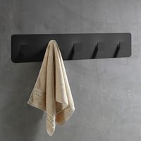 Вешалка для полотенец Abber Stein Черная матовая арт-AS1650MB — фото 1, Крючки для полотенец