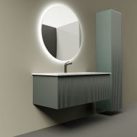 Тумба под раковину La Fenice Terra 100 подвесная Серо-зеленая арт-FNC-01-TER-G-100 — фото 7, Тумбы под раковину