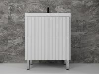 Тумба под раковину Style Line Стокгольм 70 Белый рифленый софт арт-ЛС-00002334 — фото 2, Тумбы под раковину