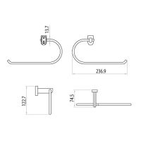 Полотенцедержатель Lemark Хром арт-LM3135C — фото 3, Полотенцедержатели