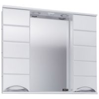 Зеркало со шкафом СанТа Родос 80 Белое арт-106017 — фото 3, Зеркальные шкафы в ванную