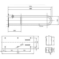 Поручень Bemeta Help Хром матовый арт-301102902 — фото 2, Поручни для ванной