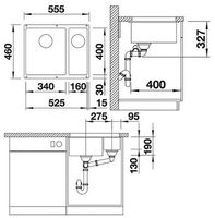 Товар: Кухонная мойка Blanco Rotan 340/160-U Антрацит арт-523077 - фото 3 Кухонная мойка Blanco Rotan 340/160-U Антрацит арт-523077 — фото 3, Кухонные мойки