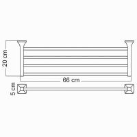 Полка для полотенец WasserKRAFT Wern Хром арт-K-2511 — фото 3, Полки для полотенец