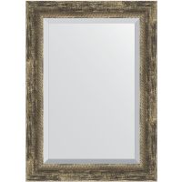 Зеркало Evoform Exclusive 73х53 с фацетом в багетной раме - Старое дерево с плетением 70 мм арт-BY 3382 — фото 1, Зеркала в ванную комнату