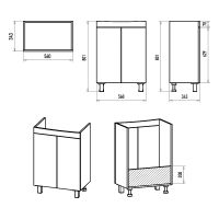 Тумба с раковиной Misty Клермонт 60 Белая матовая арт-УТ000015434 — фото 8, Тумбы с раковиной
