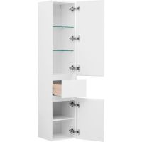 Шкаф пенал Aquanet Йорк 35 R подвесной Белый арт-202095 — фото 2, Пеналы для ванной комнаты