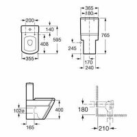 Унитаз компакт Roca Hall без бачка и сиденья арт-342629000 — фото 6, Напольные унитазы
