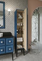 Шкаф пенал Caprigo Metropol 35 Синий матовый арт-13750.30R-061.CRM.00.20/020.05 — фото 2, Пеналы для ванной комнаты