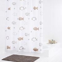 Штора для ванны Ridder Fishes 200х180 Бежевая арт-47819 — фото 1, Шторы для ванной