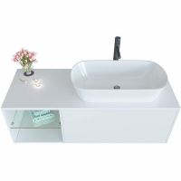 Тумба c раковиной SanVit Оскар 90 R подвесная Белая арт-koskar090R — фото 5, Тумбы с раковиной