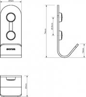 Крючок Sonia Quick Черный матовый арт-188871 — фото 2, Крючки для полотенец