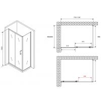 Душевой уголок Abber Schwarzer Diamant 120x60 профиль Хром стекло прозрачное арт-AG301205-S605 — фото 4, Прямоугольные душевые уголки