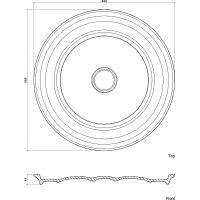 Розетка потолочная Европласт 620x42x620 мм арт-1.56.044 — фото 3, Розетки потолочные