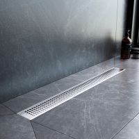 Душевой лоток AM.PM MasterFlow 70 с решеткой Хром матовый Cut Gradient арт-W01SC-P11-070-01SB — фото 6, Душевые лотки