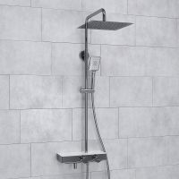 Душевая система WasserKRAFT с термостатом Хром Белая арт-A113.118.126.CH Thermo — фото 8, Душевые стойки