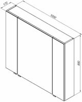 Зеркальный шкаф Aquanet Алвита New 100 Дуб Веллингтон арт-277545 — фото 7, Зеркальные шкафы в ванную