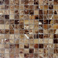 Мозаика Caramelle mosaic Pietrine 7 мм Emperador Dark POL 29,8x29,8 см арт-00-00002525 — фото 1, Мозаика