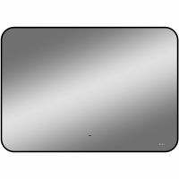 Зеркало Bond Loft 100x80 с подсветкой Черное глянцевое с бесконтактным выключателем арт-M35ZE-10080 — фото 7, Зеркала в ванную комнату