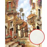 Фреска Ortograf Городской пейзаж живопись 11644 Фактура флок FLK Флизелин (2,1*2,7) Бежевый/Коричневый/Голубой, Город/Цветы/Живопись арт-11644 (флок FLK) — фото 1, Фрески