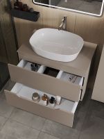 Тумба с раковиной Orange Line 80 подвесная Латте матовый арт-Li-80TuLMDF+B08-500W — фото 4, Тумбы с раковиной