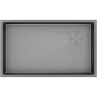 Кухонная мойка Paulmark Next-Skew 74 Uni Матовый серый арт-PM887444-MG — фото 1, Кухонные мойки