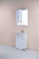 Зеркало со шкафом Onika Лайн 48.01 с подсветкой Белое арт-204802 — фото 2, Зеркальные шкафы в ванную