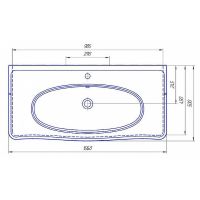 Комплект мебели для ванной ASB-Woodline Модерн 105 Рошфор с Белой патиной арт-11246+21360+11231 — фото 10, Комплекты мебели для ванной